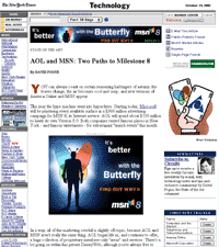 Small screenshot of site, showing MSN ads